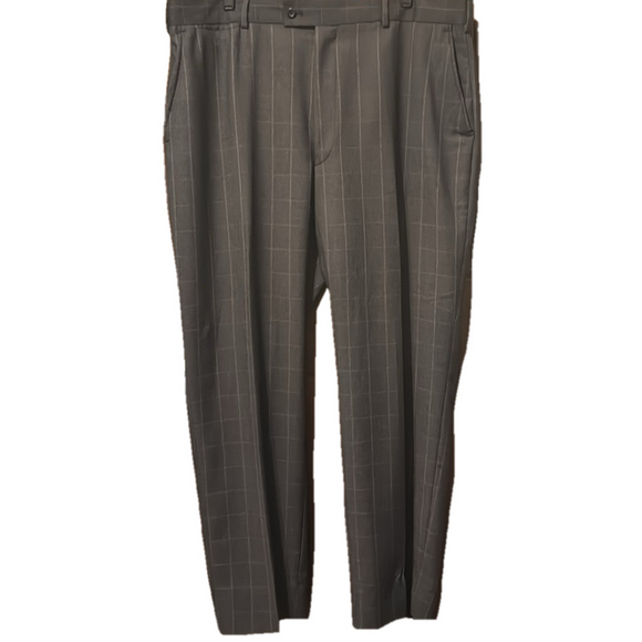 Braggi By Louis Raphael Window Pane Checked Dress Slacks - Picture 1 of 4